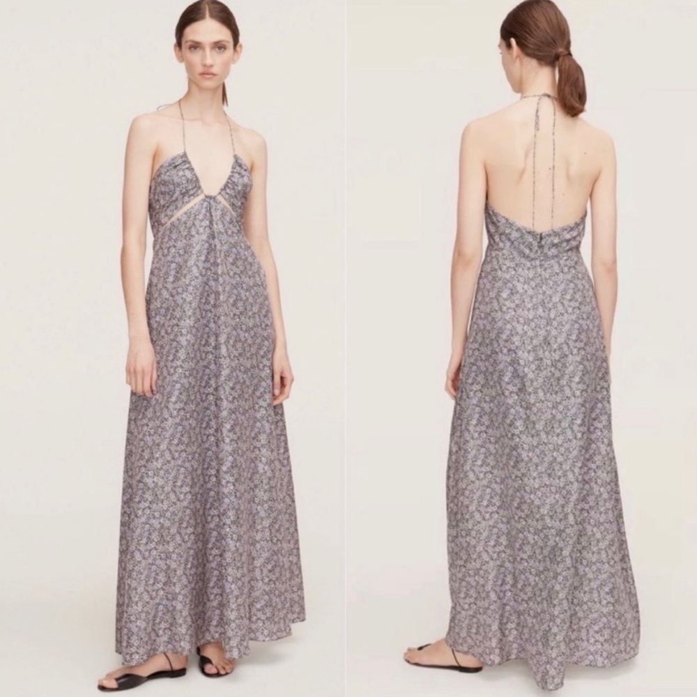 Purple Floral Maxi Dress